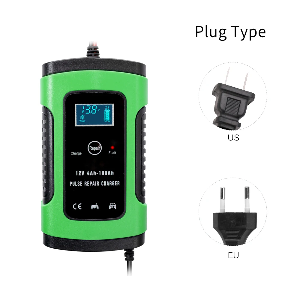 Автомобильное зарядное устройство 12 В 6 А Интеллектуальное Быстрое Зарядное для