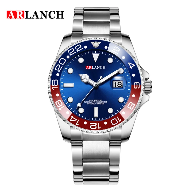 2022 New Water Ghost Stainless Steel Top Brand Luxury Submariner Sport Waterproof Classic Design Men Green Fashion Quartz Watch Silver Blue Red