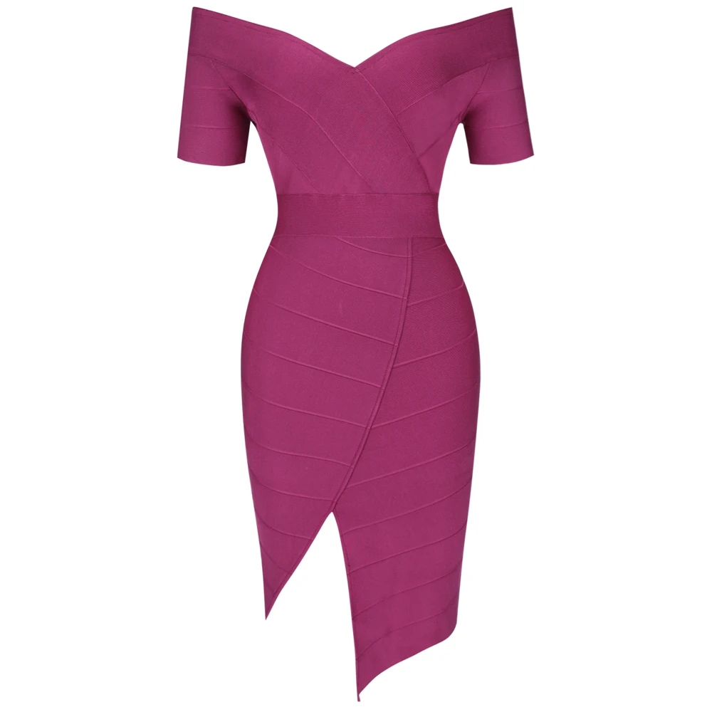 Maketina новое летнее женское утягивающий бандаж платье сексуальное темно-фиолетовое с v-образным вырезом Бандажное платье с коротким рукавом полосатое платье с повязкой