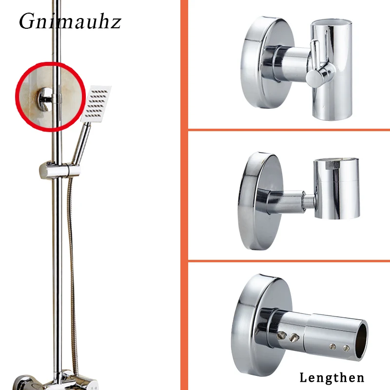 Bathroom Shower Lift Rod Fixed Base/Lift Pipe Bracket/Extended Lengthened Wall Distance Repair Accessories afbeelding