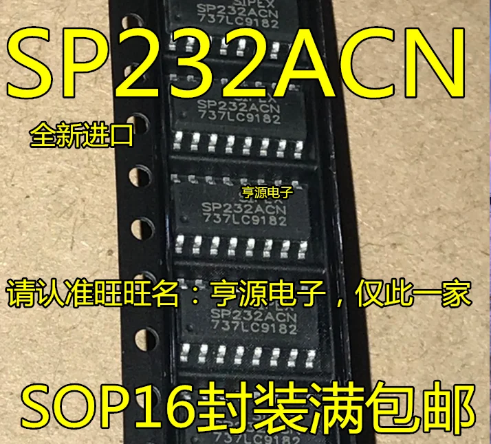 10 шт. SP232ACN SP232ECN RS232 трансивер SOP16 патч для ног IC чип