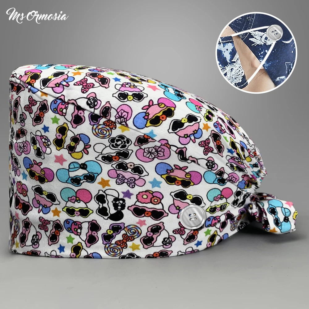 Doctor Nurse Pet Shop Surgical Head Caps Lab Unisex Dentist Scrub Cap