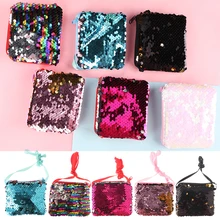 Новая мода Русалка блёстки Портмоне кошелек для детей Девочка сверкающий кошелек на молнии клатч наушники посылка ноль кошелек