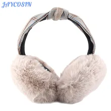 JAYCOSIN наушники зимние аксессуары для женщин складные зимние наушники искусственный мех гамбургер теплые плюшевые наушники 1028