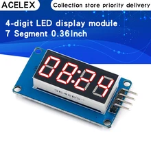 TM1637 4 Bit Digitali Display A LED Module Per arduino 7 Segmenti Da 0.36 Pollici Orologio ROSSO Tubo Anodo Quattro Driver Seriale bordo Pacchetto