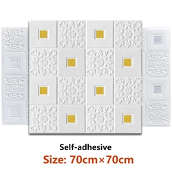 3D Wall Sticker Self-adhesive Wallpaper Soundproof Waterproof Panel Home Decoration Living Room Bedroom Decoration