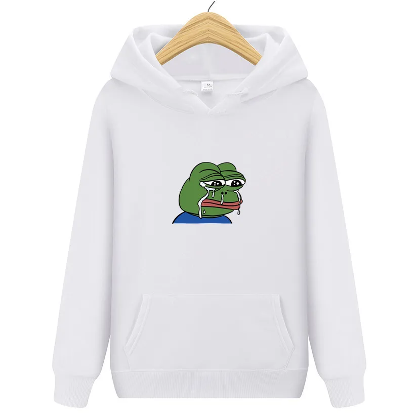 Picture color Angry Pepe/толстовки с принтом аниме «хороший человек»; уличная одежда в стиле лягушки Пепе; повседневная одежда с капюшоном; Спортивный костюм; Сезон Зима; теплая Новинка худи - Цвет: Picture color