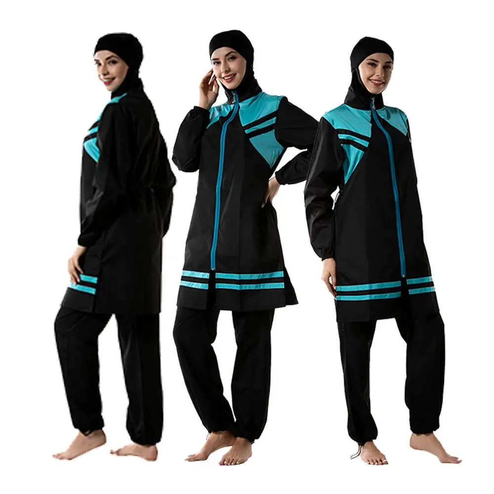 3 шт. купальник для мусульманок с полным покрытием пляжная одежда скромный купальный костюм комплект Исламская одежда купальный костюм спортивный консервативный арабский