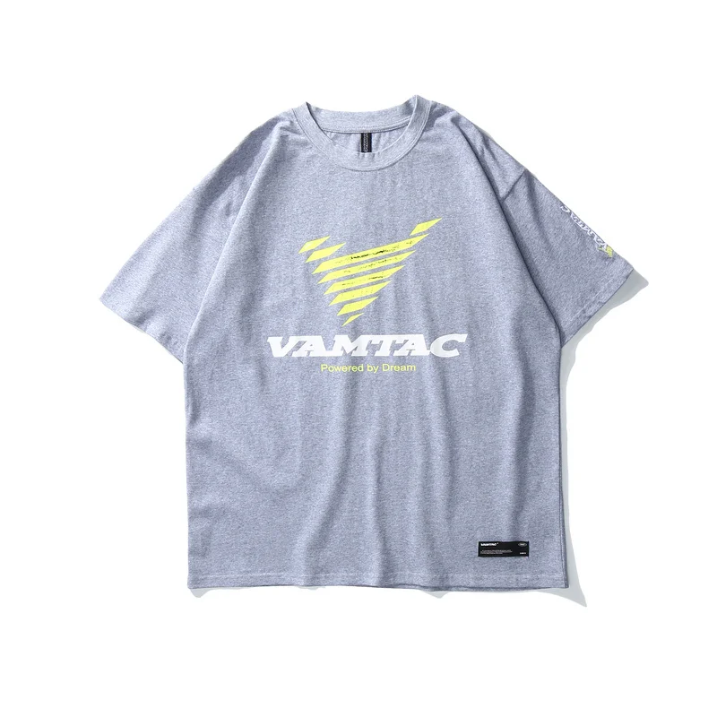 

2020 Summer Men Personality Printed Mens Oversized T Shirt Unisex 100%Cotton Streetwear gray Short sleeve Couples top tees