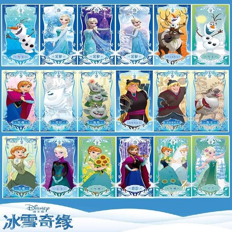 6pcs/set Disney girls FROZEN princess Collection cards set snow White Beauty collect kids Christmas present