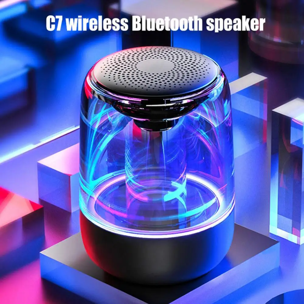 Беспроводная стереоколонка прозрачный дизайн TWS Bluetooth 5 0 TF-карта и аудиовход AUX |