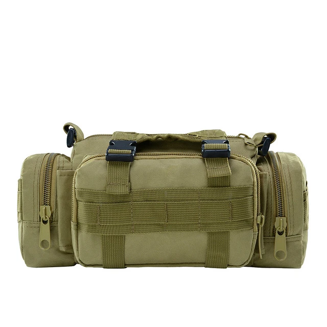 2 Pcs Sac Tactique Poche(Kaki) Sacoche Ceinture Militaire Pochette pour  Randonnée Trekking Camping