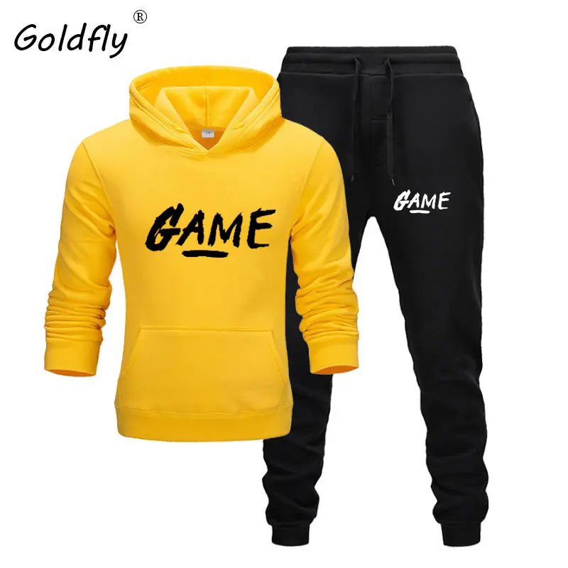 Толстовки traje de hombre ropa deportiva+ Pantalones salomons speedcross sudaderas ropa deportiva de Hombre ropa deportiva d - Цвет: yellow2