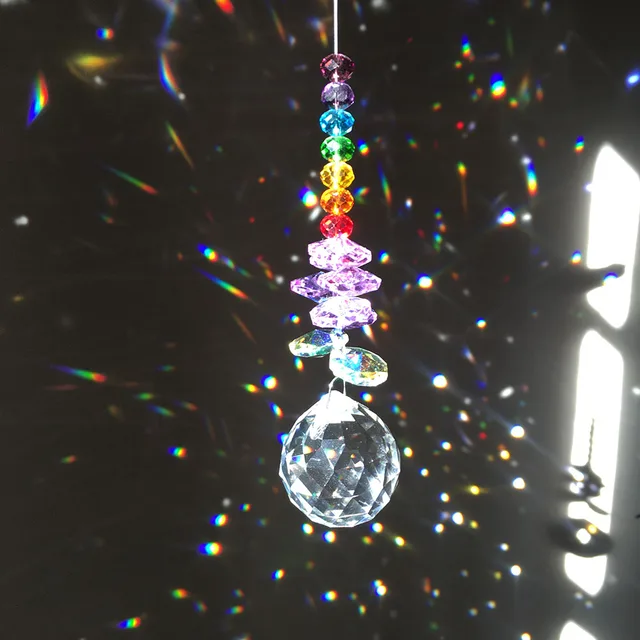 Crystal Suncatchers Csillár Medál Csakra Szivárványkészítő Lógó Prizmák Dísz Ablak, Szobák, Kerti Dekoráció - Image 5