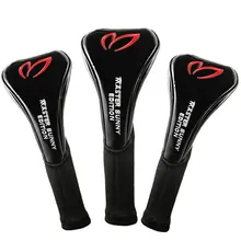 Clubes de golfe madeiras headcovers conjunto 1 #3 #5 # driver capa de cabeça preto vermelho(China)