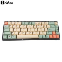 Idobao Two-color Anode Shell Mechanical Keyboard Kit 68 Key ANSI Layout PCB Programmable Hot Plug PBT Keycaps For Game Office