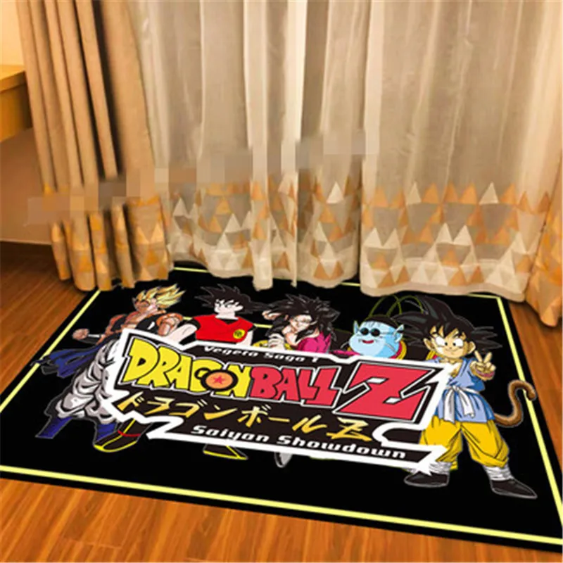 100X160CM Dragon Ball Супер Saiyan Kid Son Goku Krillin Ультра короткие плюшевые Нескользящие устойчивый ковер фигурка Коллекция Модель игрушки X2790 - Цвет: 100X160CM