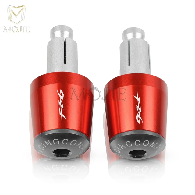 22mm Motorcycle Handlebar Grips End Handle Bar Cap End Plug For YAMAHA FZ6 FAZER FAZER600 FZ6S FZ6N FZ6S2 FZ6R S2 SJ6S FZ600 Red Gray