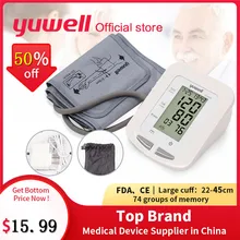 Yuwell 660B Automatic Digital Upper Arm Blood Pressure Monitor Large LCD Cuff Sphygmomanometer Pressure Gauge Meter Tonometer