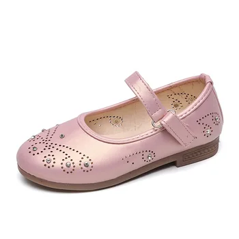 

AFDSWG PU shoes girls princess pink leather shoes kids white princess shoes kids golden children leather shoes