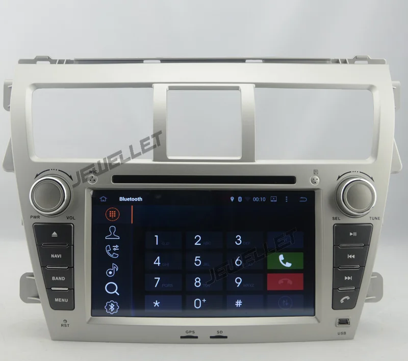 Восьмиядерный ips экран Android 9,0 автомобильный DVD gps радио навигация для Toyota Vios, Yaris sedan 2007-2011
