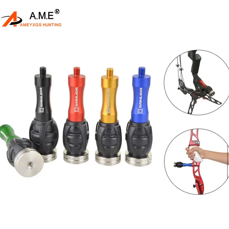 

1Pc Archery Bow Stabilizer shock absorbing Weight Ball Damping Bow Riser Handle Balance Bar Silencer Outdoor Shooting Accessory