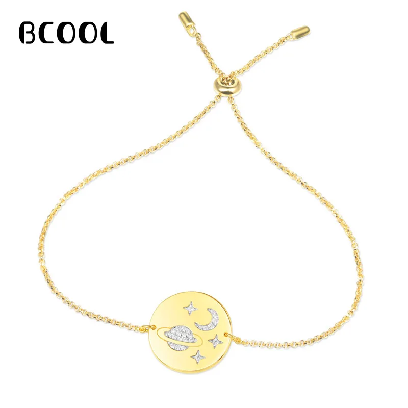 

BCOOL Fashion Charm Silver Original 1:1 Copy Bracelet, Suitable For Women's Galaxy Adjustable Bracelet Jewelry Gift