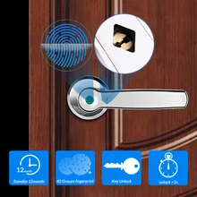 Smart Fingerprint Door Lock Electronic Keyless Entry Door Lock with Mechanical Key unlock for Door Lock Security biometric electronic smart door lock fingerprint keyless code lock smart with 4 cards 2 mechanical keys for entry office home
