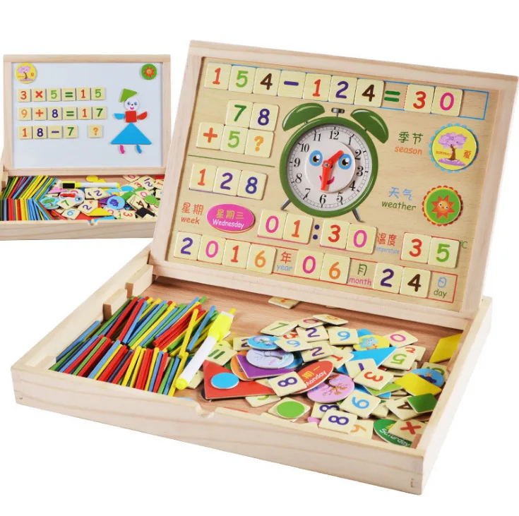 

Wooden Magnetic Joypin Computing Box Children Learning Early Education shu zi bang Building Blocks Toy
