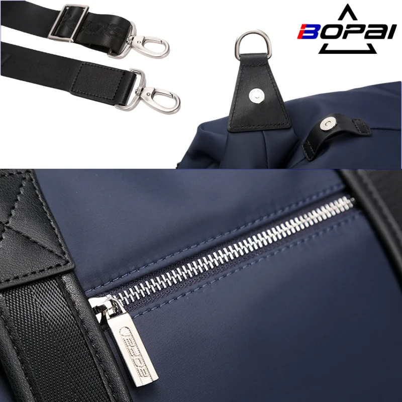 BOPAI Large-Capacity Men's Travel Bag Portable Sports Fitness Bag Folding Korean Version Luggage Outdoor Tourist Storage
