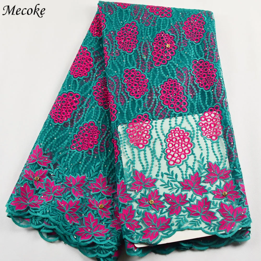 New Fashion High Quality Swiss voile laces Switzerland Hot Sell Mesh 2019 top fuchsia green cord Embroidery African lace fabrics | Дом и сад