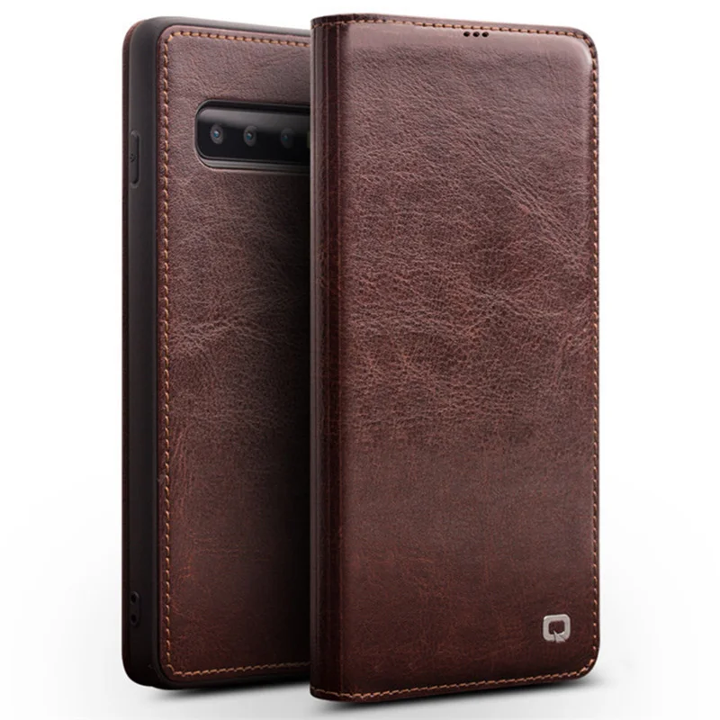 

Retro Wallet Card Slot Case for Samsung S8 S9 S10 Plus Case Business Genuine Leather Case For Galaxy Note 8 S7 Edge Cover Capa
