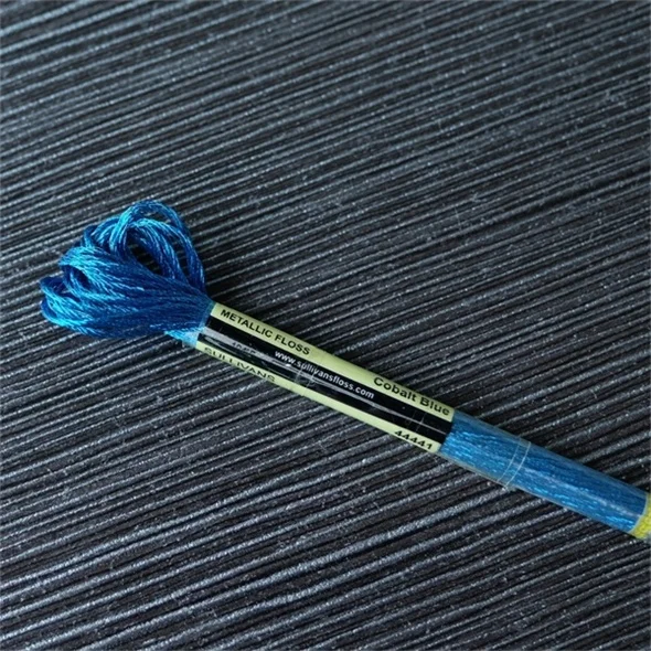 Colbalt Blue Похожие DMC Art 317 Вт 6 нитей 8 м проволока металлический крест вышивка крестом Mouline Effet Lumiere 24 цвета, 1 шт - Цвет: Colbalt Blue