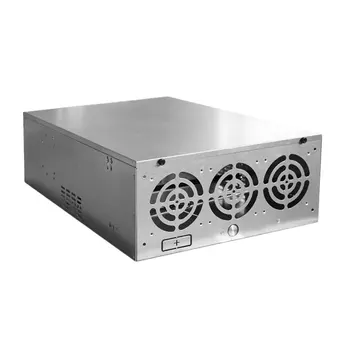 

Open Air Mining Frame Rig Graphics Case GPU ATX Fit 6/8 Graphics Card Ethereum ETH ETC ZEC XMR Magnalium Alloy 12cm Fans