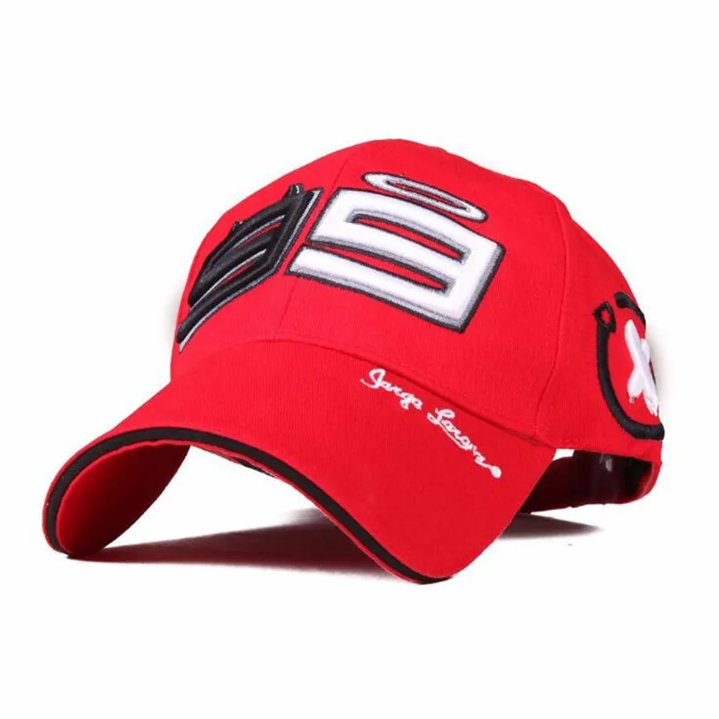 Красный HEYGUYSMoto Gp 99 Jorge Lorenzo головные уборы для мужчин, гоночная Кепка, хлопковая брендовая бейсболка для мотогонок, бейсболка для автомобиля, солнцезащитные кепки черного цвета - Цвет: Красный