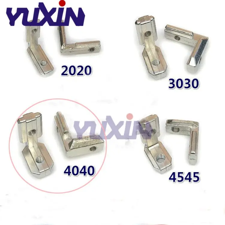 5Pcs/10Pcs T Slot L Shape 90 Degree 4040 series Aluminum Profile Accessories Inside Corner Connector Bracket With M6 Screw