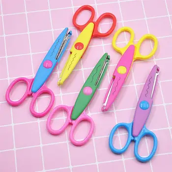 

6pcs Paper-cutter Lace Handmade DIY Album Scrapbooking Safety Scissors Six Patterns Set Children's Scissors