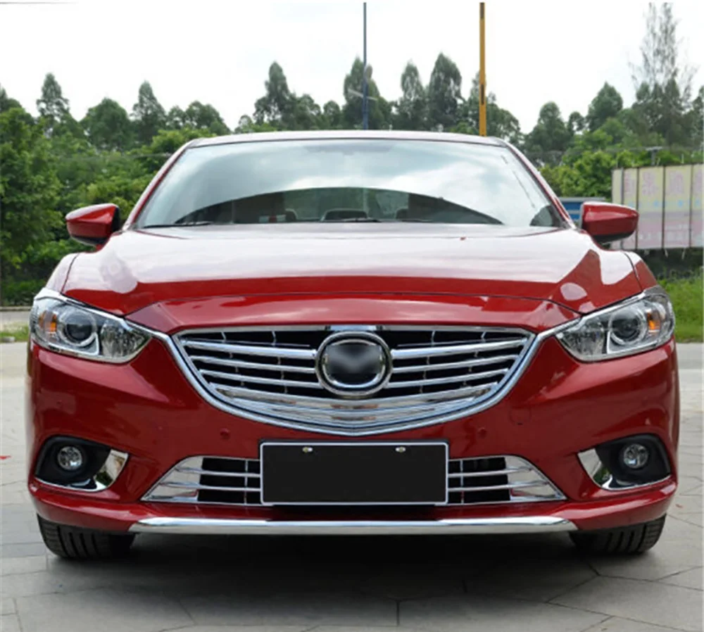 Автомобильный Стайлинг для Mazda 6 M6 Atenza ABS Хром Передняя головка верхняя Центральная решетка Вокруг отделки декоративная крышка 1 шт