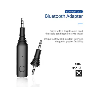 

Bluetooth Receiver Transmitter 3.5mm Aptx 2in1 Bluetooth 5.0 Adapter For Headphone Speaker Wireless Audio Transmitter TV