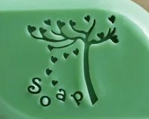 Натуральное мыло ручной работы акриловое уплотнение Мини DIY натуральная Органическая стеклянная печать - Цвет: size 4cm