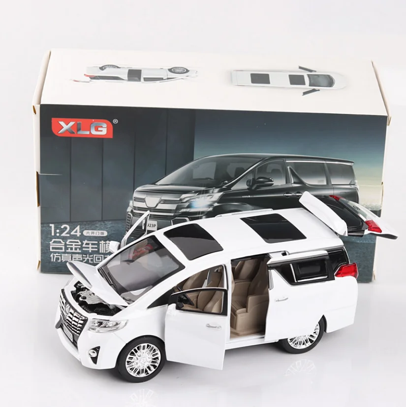 white with box 1:24 игрушечный автомобиль отличного качества TOYOTA Alphard с коробкой игрушечный автомобиль литой автомобиль Diecasts& игрушечный транспорт Модель автомобиля игрушки для детей - Цвет: white with box