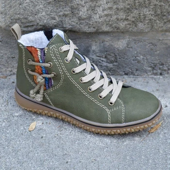 

Women's shoes Winter Warm Fur Plush Lady Casual Shoes Lace Up Fashion Sneakers Zapatillas Mujer Platform Snow Boots