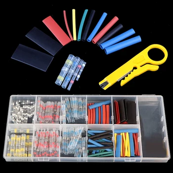 

110PCS Heat-Shrinkable Terminals Butt Solder Seal Wire Copper ConnectorsWaterproof Electrical Wire Butt Connectors Kit
