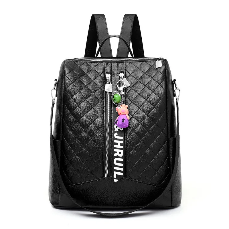 Стильный рюкзак модный рюкзак с двойной молнией простой ромб Spiraea большой емкости мешок поколение жира