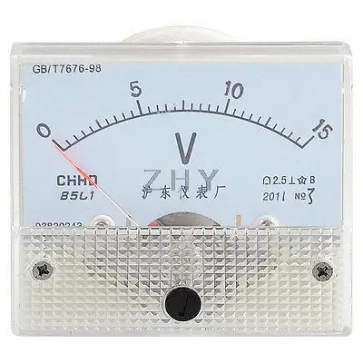 

Screw Mounting Plastic Shell AC 15V Analog Pointer Volt Meter Panel