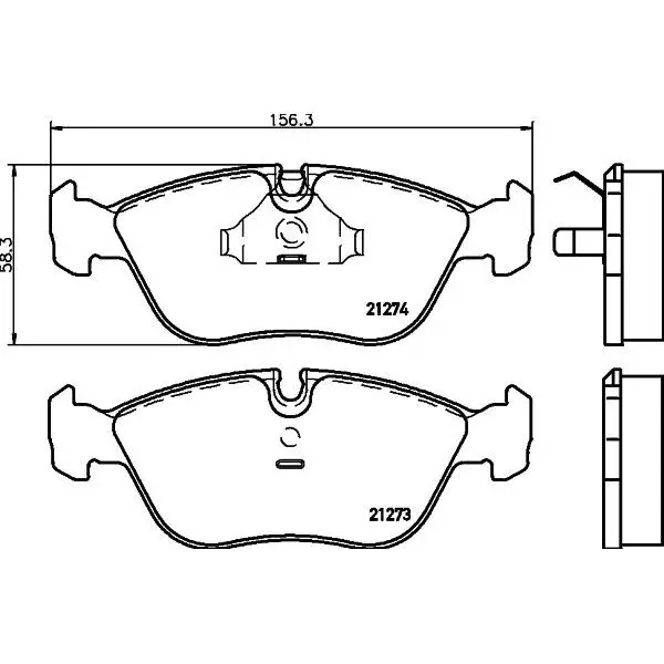Колодки дисковые перед. Volvo 850/C70/XC70/S70 2.0-2.5i/TDi 91 H
