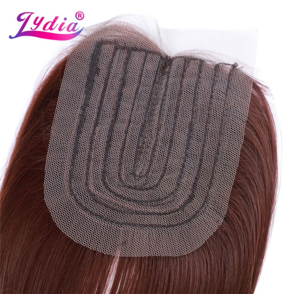 Lydia Synthetic Smooth Silky Straight Bundle Weave with Closure 30 Inch 3/4PCS Hair Extension with Free Closure Blonde hair extensions