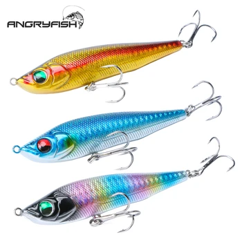 

Angryfish high quality materials Fishing bait Very realistic Fishing lures with 3 Sharp hooks three colors Lifelike baited hook Gradient