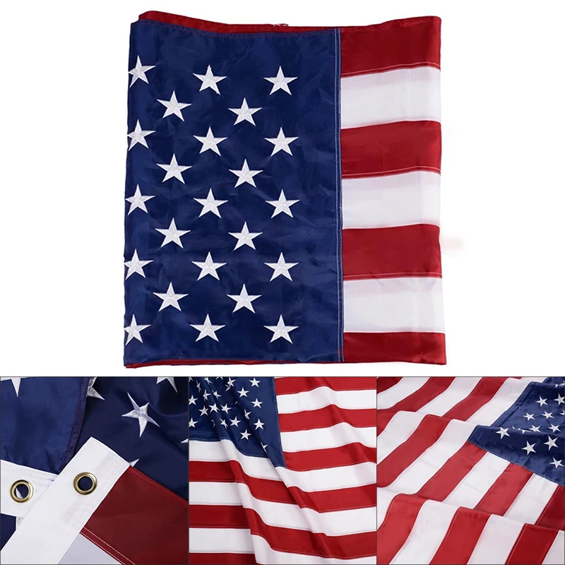 5'x8' США Американский национальный флаг нейлон вышитые звезды