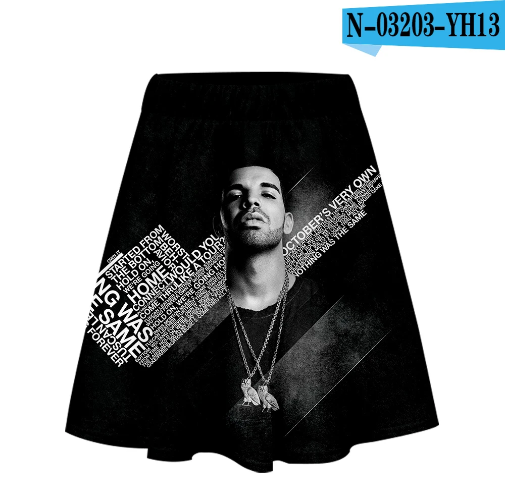 Плиссированная летняя юбка Drake And Rihanna, Kawaii, высокая талия, как меня зовут, женские танцевальные юбки,, Прямая поставка - Цвет: one